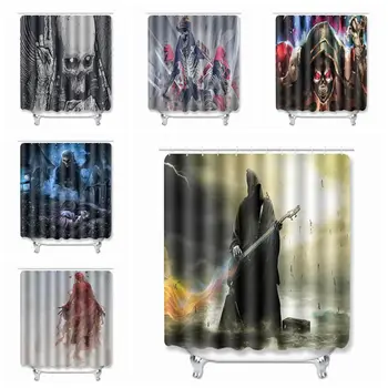 

New Colorful 3D Skull Printing High Quality Washable And Waterproof Bath Decor Shower Curtains 150*180&180*180