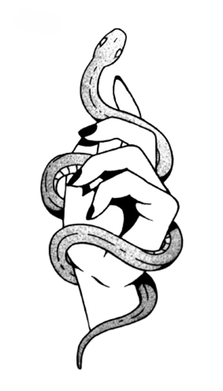 Татуировка наклейка боди арт черный белый Рисунок маленький элемент змея роза цветок переводная вода Временная поддельная Татуировка флэш-наклейка s