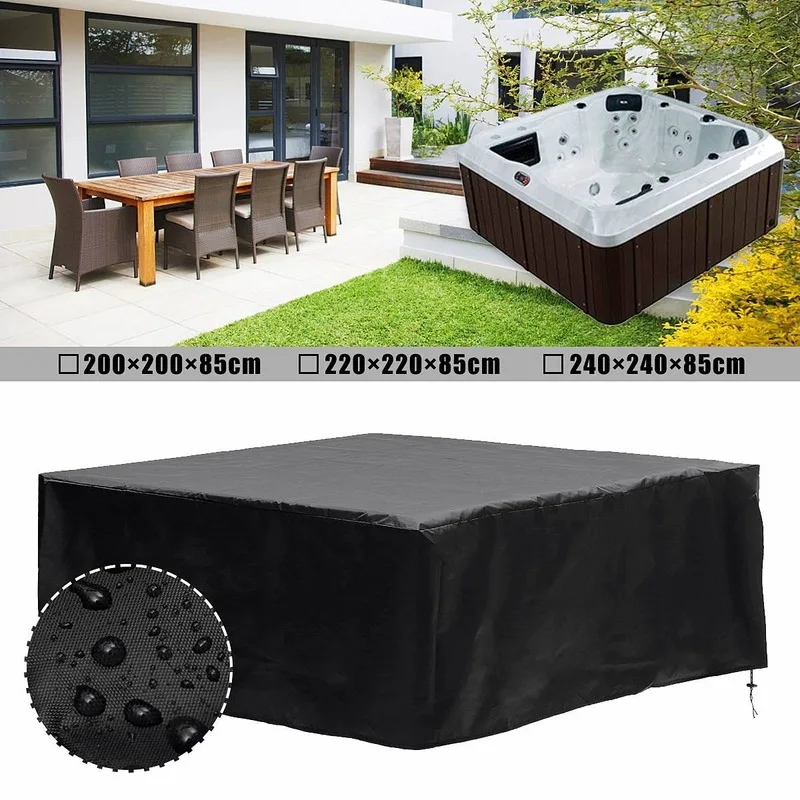 Universal Hot Tub Dust Cover Cap Waterproof Jacuzzi UV Proof All-Weather Spa Protector Hotspring Snow Rain spa hot tub cover