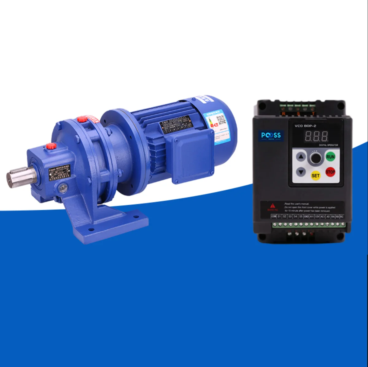 BWD cycloid reducer, B0  1500W, Split type、With frequency converter、AC220, stirring, lifting, high torque, low speed motor