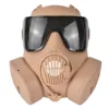 Gas mask For Military Airsoft Shooting Hunting Riding CS Cosplay Full Face Tactical Protective Mask With Exhaust Fan Filters ► Photo 3/6