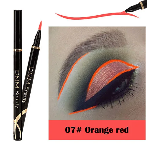 1 шт., матовая цветная жидкая подводка для глаз, водостойкая Черная Подводка для глаз, карандаш, кошачий глаз, инструменты для макияжа - Цвет: 07 Orange red