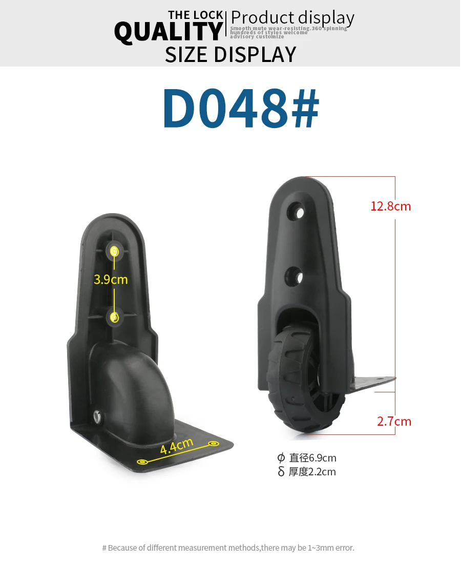 Luggage bag wheels suitcase accessorie repair password box casters suitcase parts replacement black luggage casters wheels