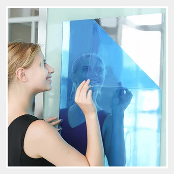 

New Mirror Sheets Flexible Non Glass Mirror Self Adhesive Tiles Mirror Wall Stickers for DIY Art Home Decor QP2