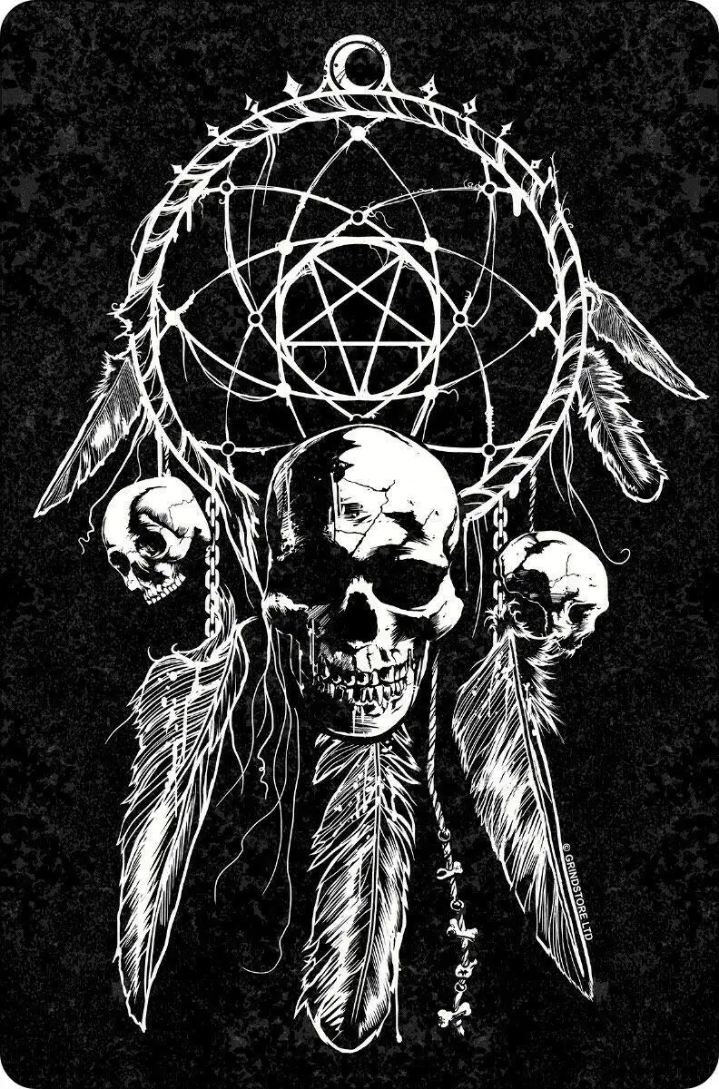 

Unorthodox Collective Gothic Dreamcatcher Black Retro Wall Home Bar Pub Vintage Cafe Decor, 8x12 Inch