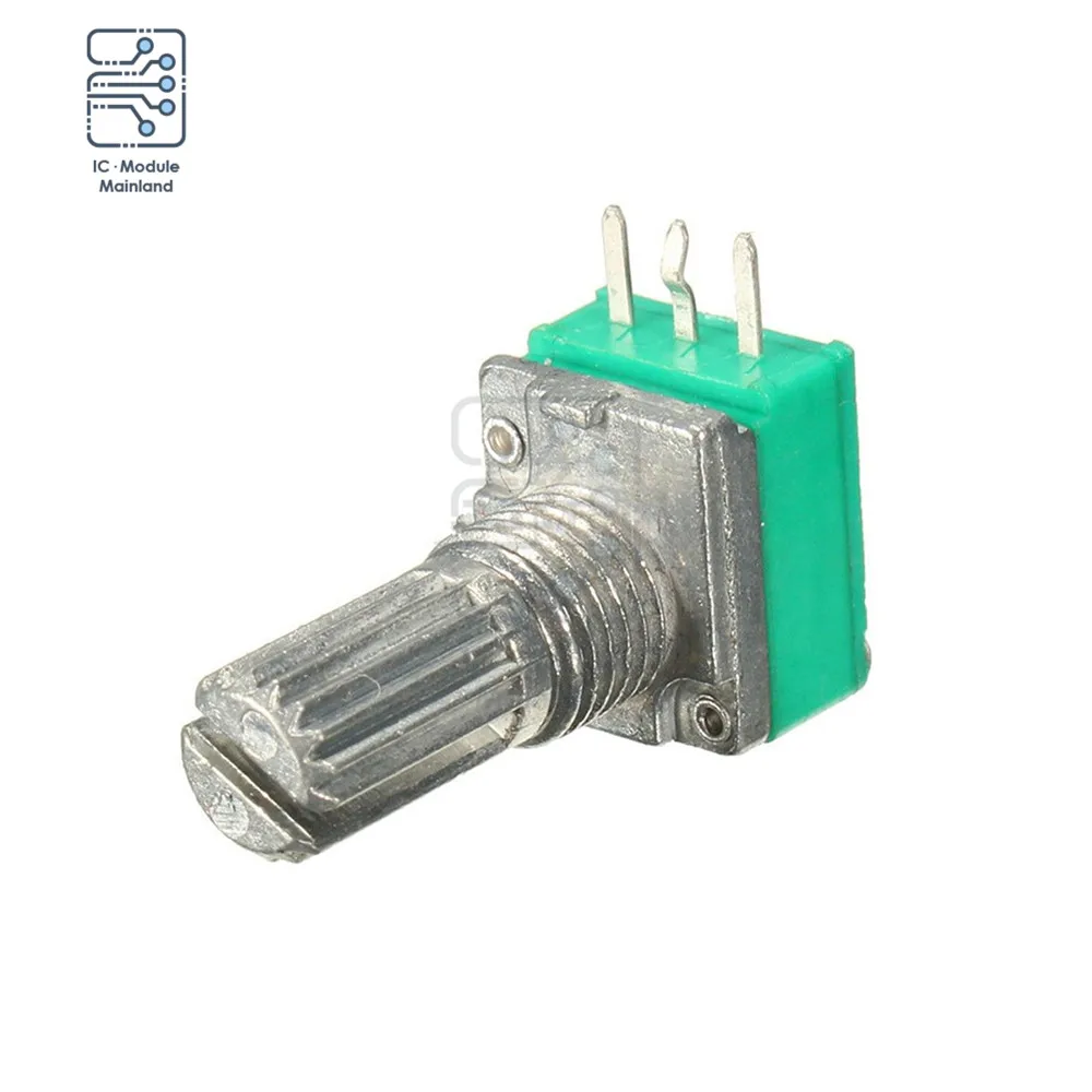 6mm 3 pin Potentiometer B Type 5K 10K B20K B50K B100K B500K ohm Turn Knurled Shaft Single Linear Rotary Potentiometer 5PCS multiturn potentiometer,linear potentiometer,rotary potentiometer,potentiometer kit,trimmer potentiometer,adjustable resistor,potentiometer knobs,electronic components