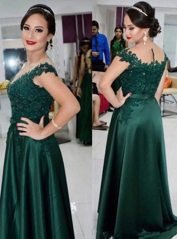 Потрясающие Длинные официальные платья для мамы невесты, vestido de madrinha, прозрачное вечернее платье с вырезом из бисера, вечернее платье с кружевной аппликацией, платья для выпускного вечера - Цвет: same as picture