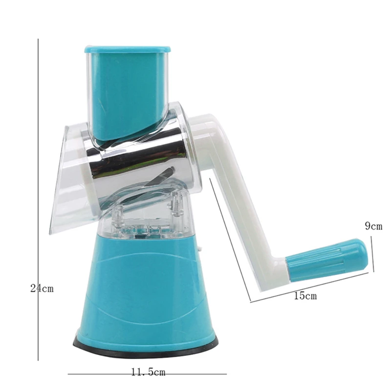 Ручная овощерезка Многофункциональный барабан вращающийся ломтик Картофельная