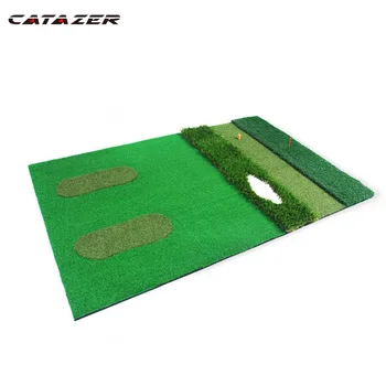 

Golf Turf Practice Mat for Driving Hitting Chipping Artificial Grass Backyard Home Indoor Outdoor Rubber Tee Holder Included