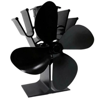 

1 Pc 4 Blades Heat Powered Wood Stove Fan For Log Wood Burner Fireplace Eco Fan