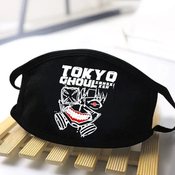 

Male/Female Tokyo Ghoul Anti Dust Breathable Mask Cartoon Printing Reusable High Quality Polyester Masks Anti Haza Black Mask