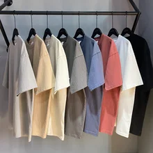 

OversizeT-Shirt Men/Women Streetwear 100% CottonT shirts Retro Wash Tops Tees Summer Casual Short Sleeve Tshirt Vintage Clothing