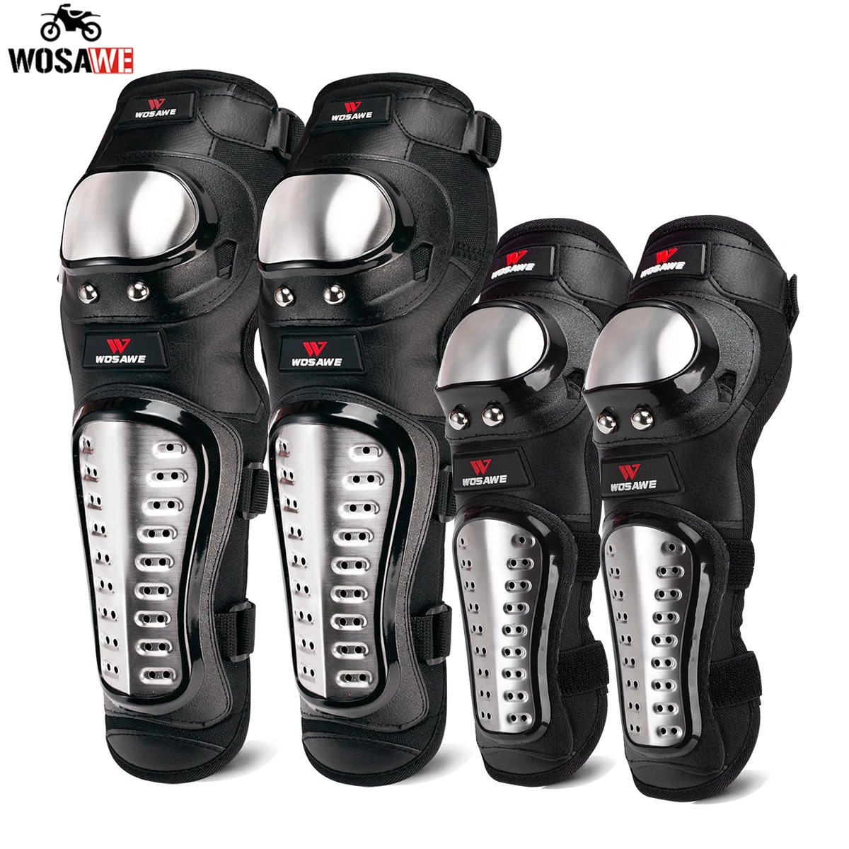 Наколенники WOSAWE из нержавеющей стали для мотокросса защитные наколенники