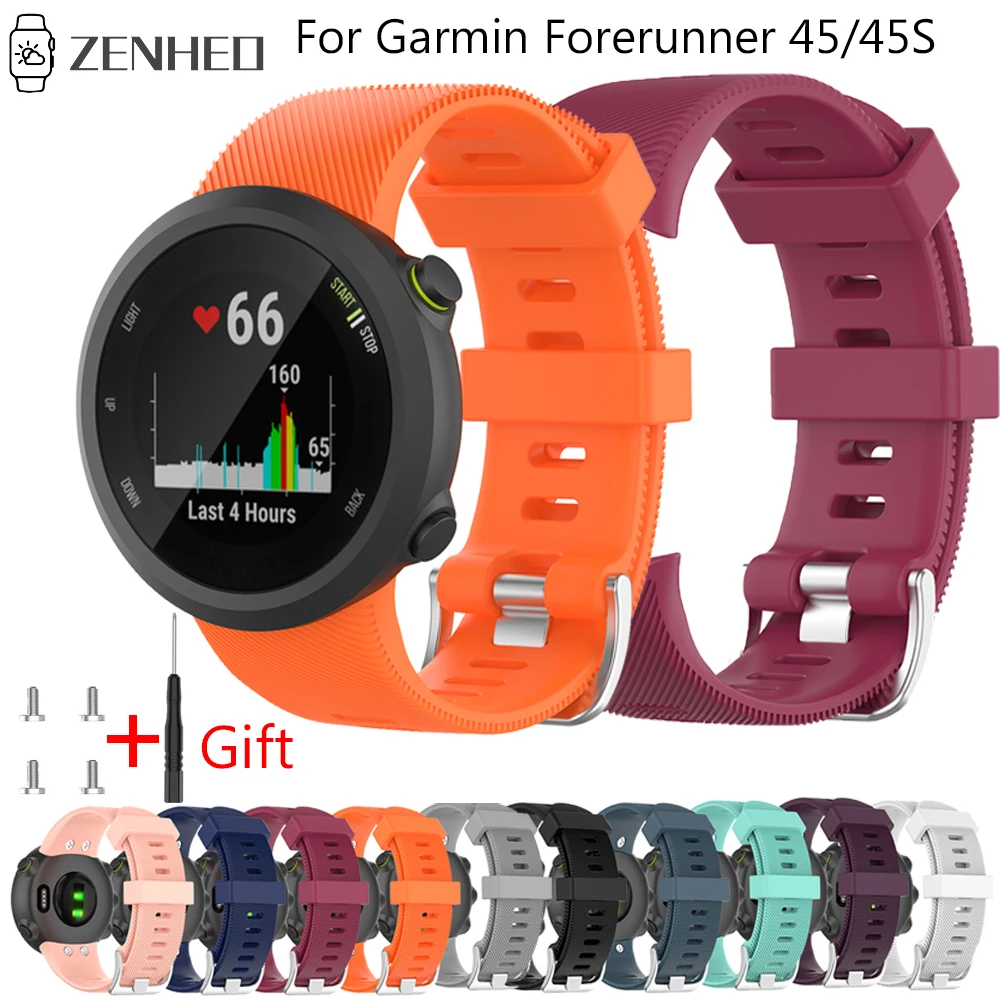 Замена для силиконового ремешка для Garmin Forerunner 45 Frontier/классический ремешок для часов Garmin Forerunner 45S Smart Watch Band