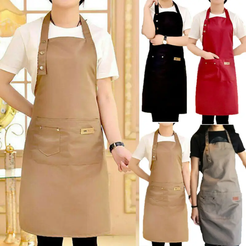 Men Women Crafts Adjustable Woodworking Apron Heavy Duty Water Resistant Workshop Tool Pockets