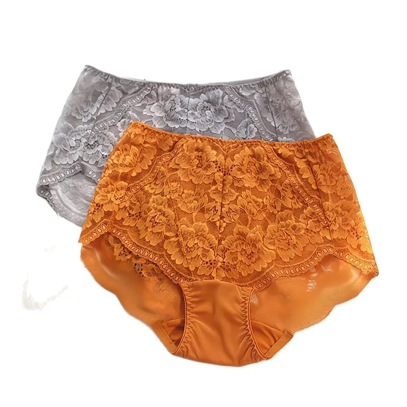 Fl Women's Panties High Wasited Briefs Luxury Heavy Embroidered Buttock