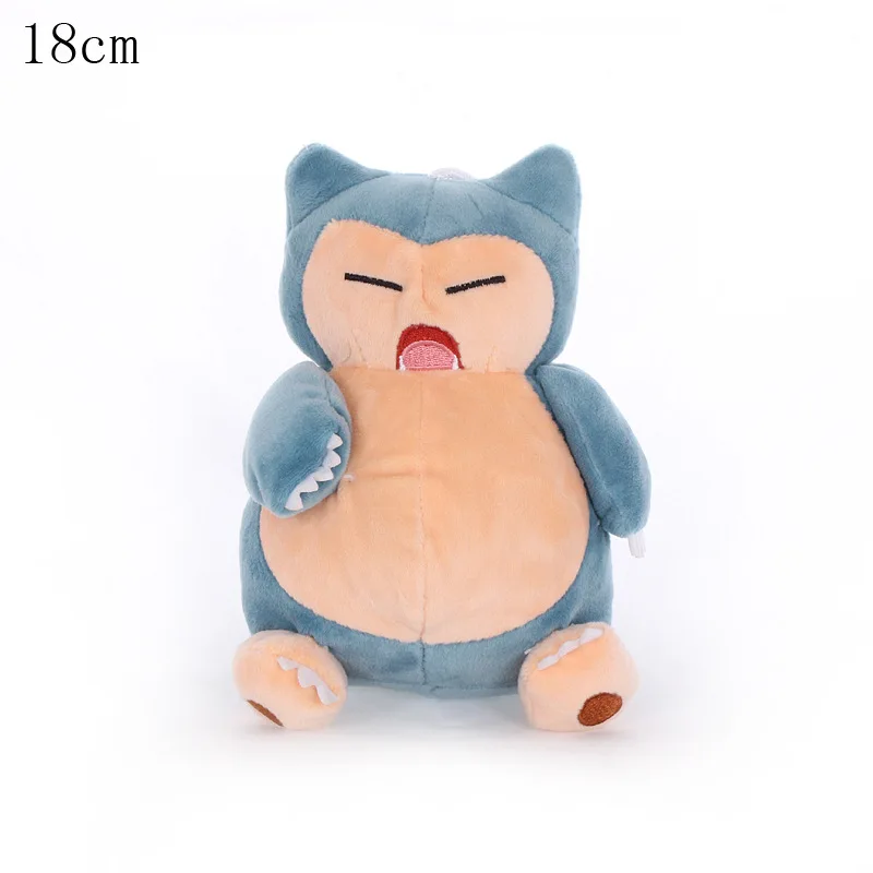 1 шт. 15-25 см японское аниме PIKACHU Ditto Vulpix Poliwhirl Eevee плюшевая игрушка мягкая набивная кукла животные игрушки для подарки для детей - Цвет: 18cm Snorlax