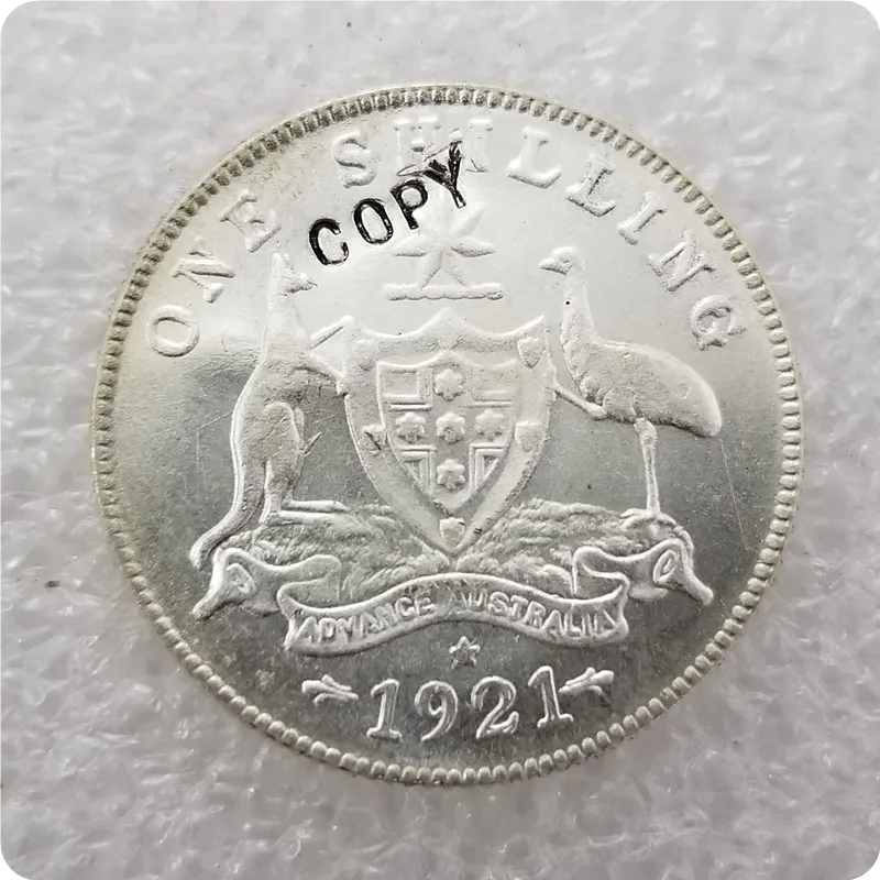 1921 со звездой австралийская одна копия шиллинга монета