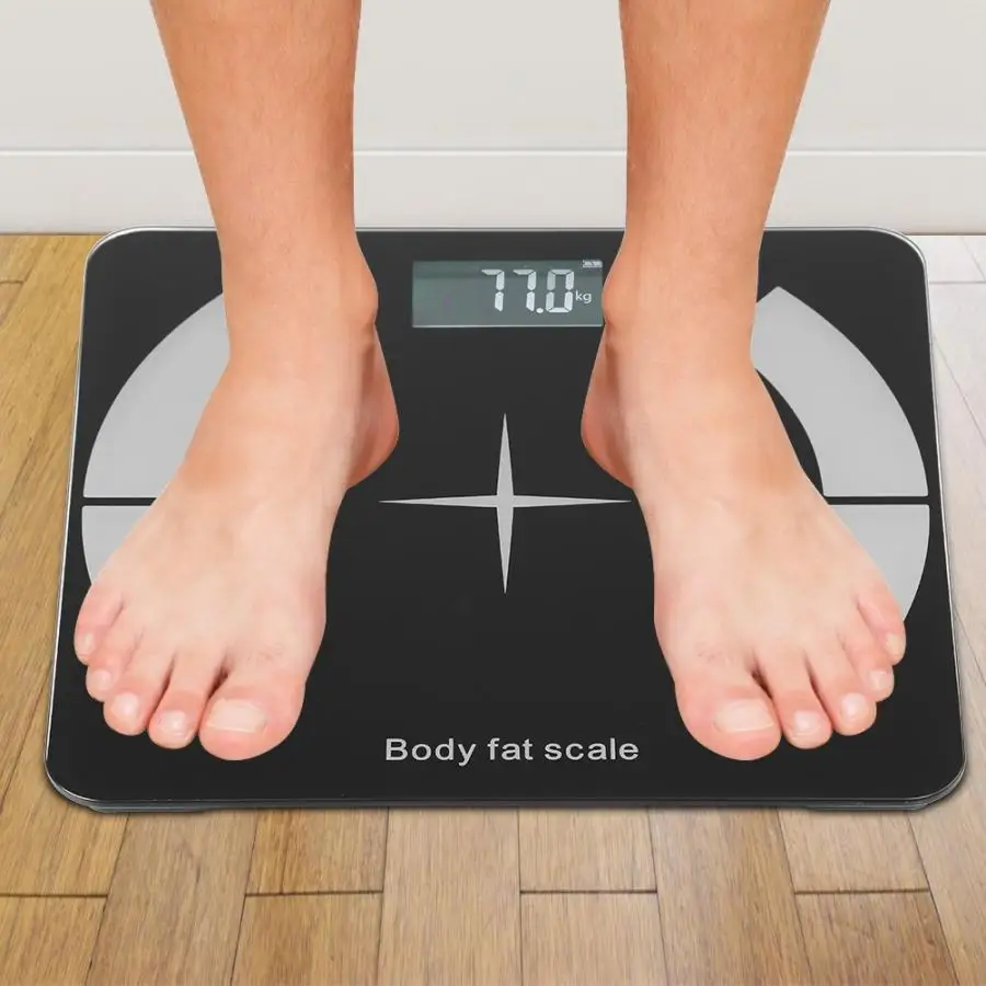 Bluetooth Body Fat весы lcd Цифровые весы для ванной с приложением для смартфона сильная прочность