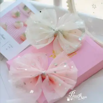 

8pcs/set Korean Chiffon Ribbon Bow Hair Clips For Girls Princess Handmade Hair Bows Hairgrips Flower Kids Hair Accessories R14