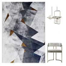 Ковер в скандинавском стиле для гостиной с металлическим цветом, большой размер, американский винтажный декоративный толстый тканый ковер