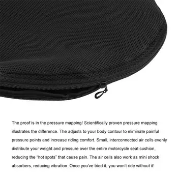 

Motorcycle PU Shock Absorption 3D Inflatable Cushion Seat Cover Sunproof Mount E7CA