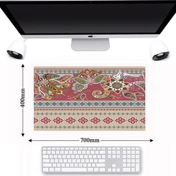 

Anti-slip Laptop Decor Craft Persian Carpet Retro Style Gaming Mouse Pad 700*400mm Rubber Waterproof Woven Rug Carpet Muismat