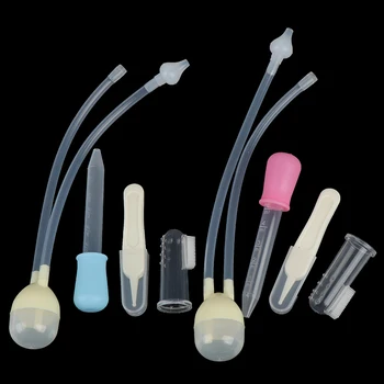 

4pcs/set Newborn Baby Safety Nose Cleaner Kids Vacuum Suction Nasal Aspirator Set Infants Medicine Dropper Accessories Baby Care