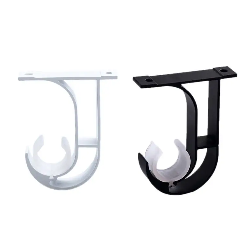 

4pcs Iron Curtain Rod Brackets Roof Mounted Window Hardware Holder Home Decor