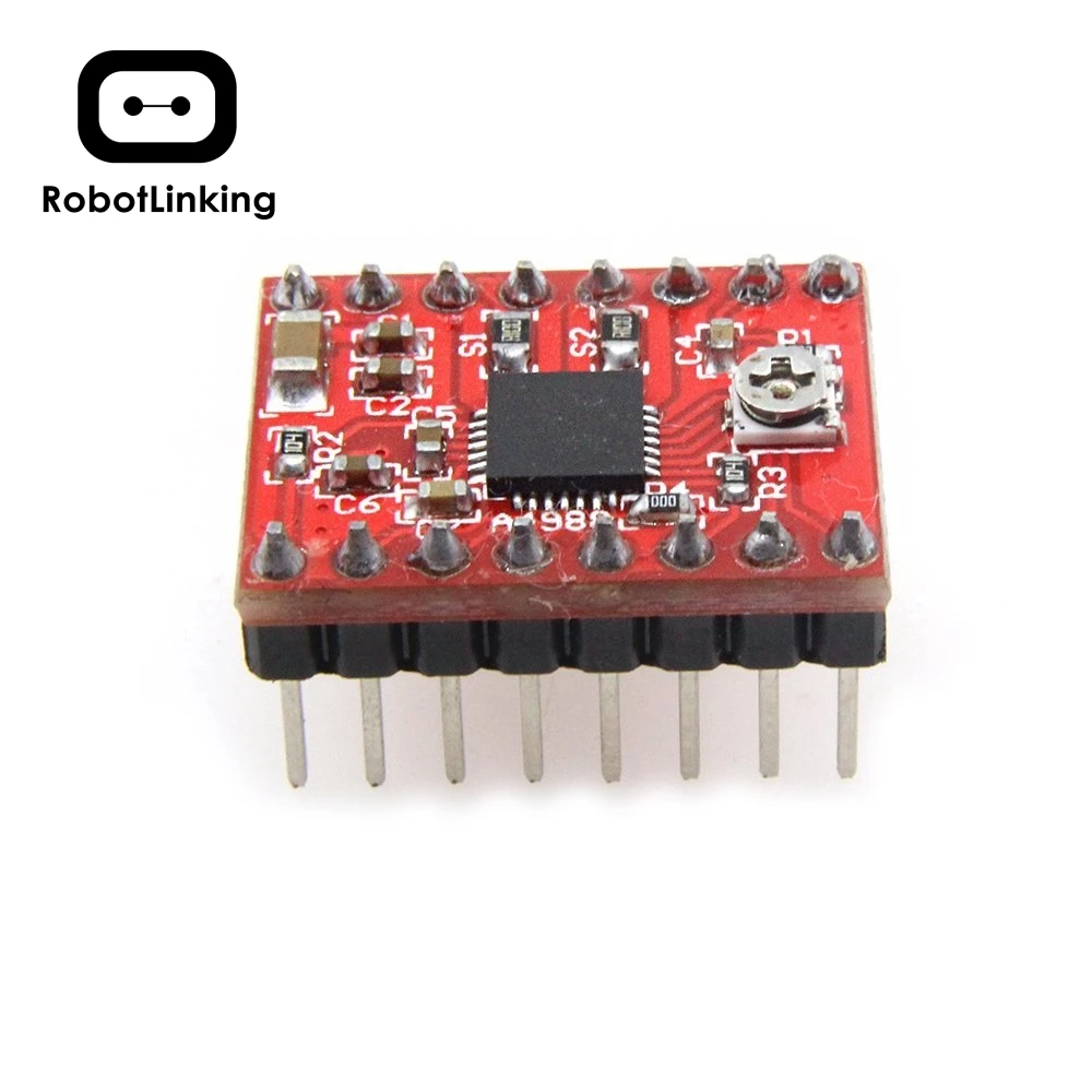 Драйвер шагового двигателя Red StepStick A4988 (с радиатором 1 а) для 3D принтера бесплатная