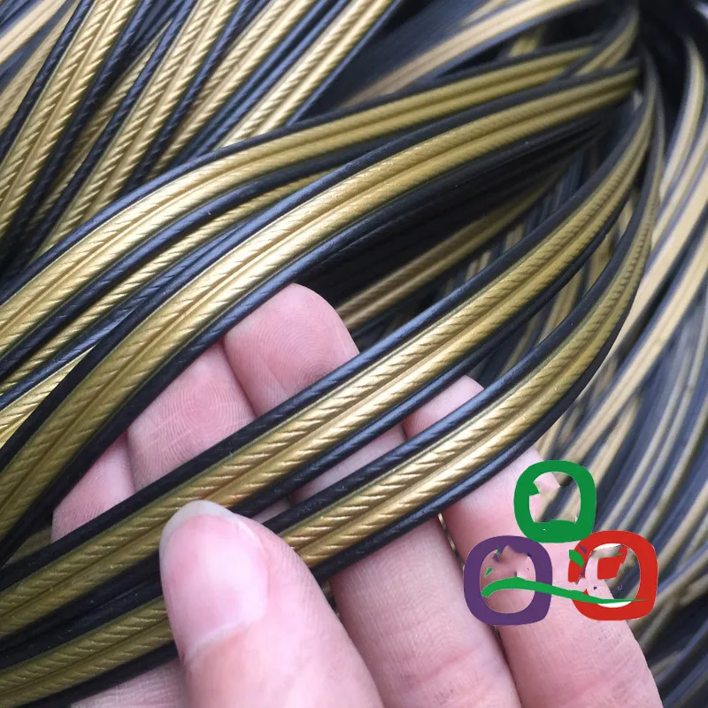 60M Black flat synthetic rattan weaving material plastic rattan for knit and repair chair table storage basket hammock etc - Цвет: style 1