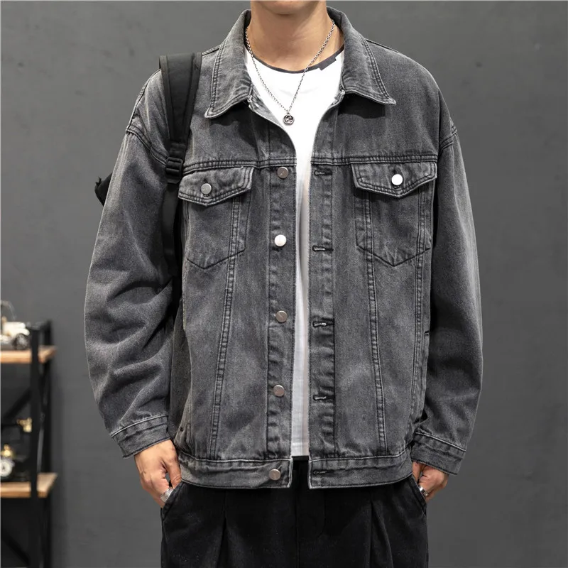 New Denim Jacket Men Vintage Jean Coats 
