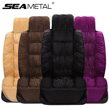 

Warm Plush Car Seat Cover Universal Winter Plush Cushion Faux Fur Material For Car Seat Protector Mat Car Interior Accessories