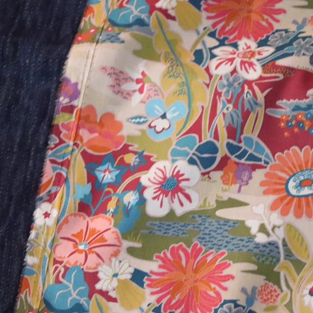 Napsütés Vörös Virágos Poplin Textil Anyagtervező Ruházati Ruhákhoz Szoknya Nyomtatott Szabadság Szövet 100% Pamut Tissus 80 -As Évek - Image 3