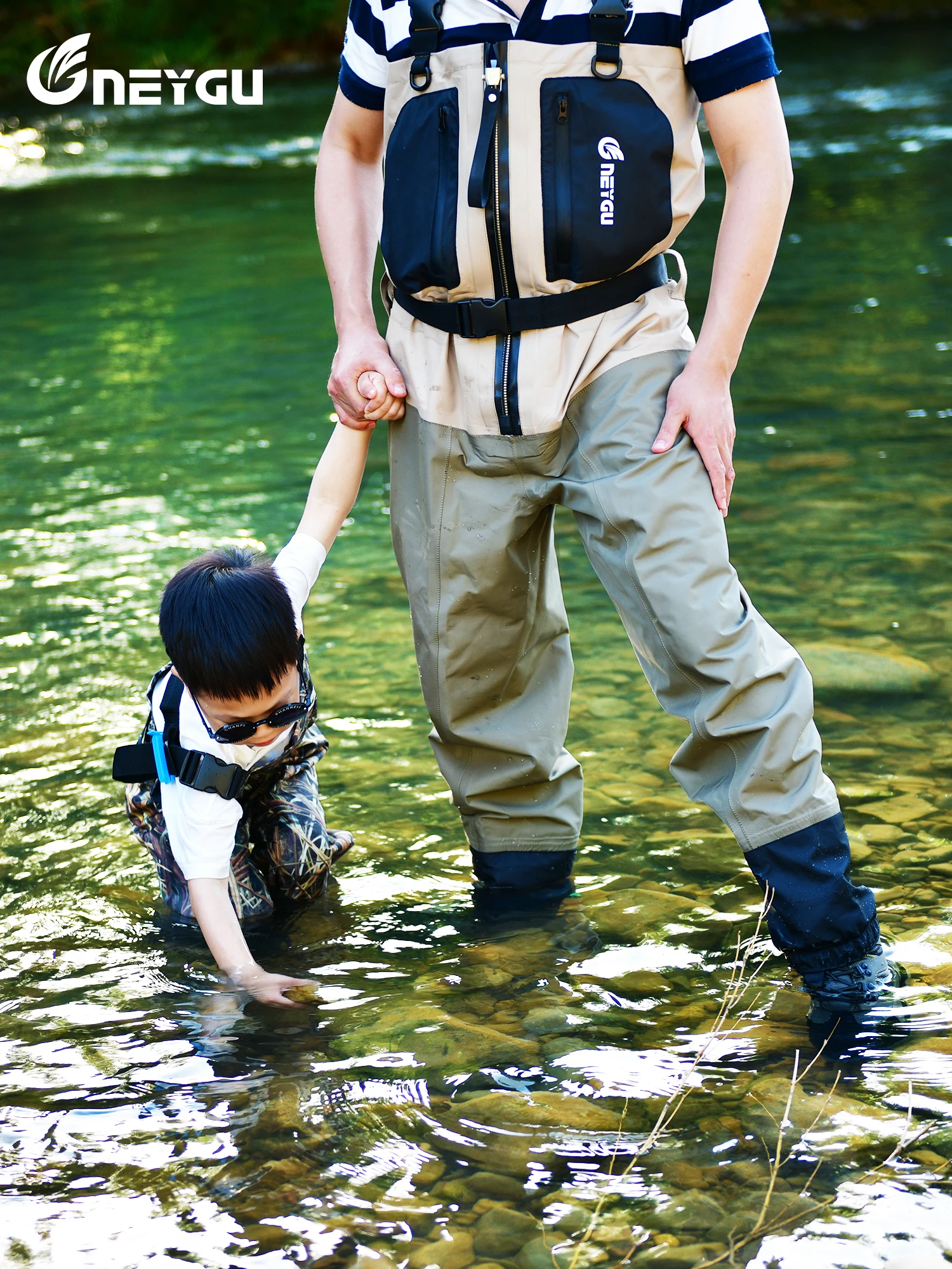 NEYGU Overalls waist-high waterproof fishing waders, hunting waders  integrated socks for man and women - AliExpress