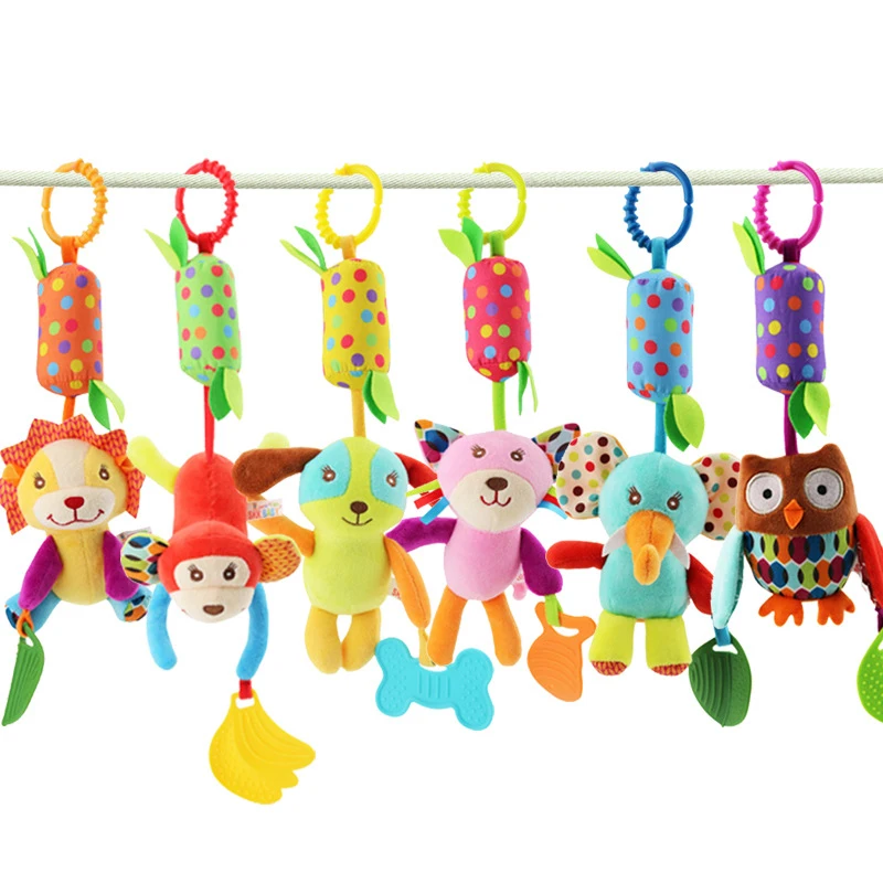 

0-12 Months New Animal Big Wind Chimes Bed Hanging Bell Toy Cart Pendant Ring with Ring Bell and Teeth NTDIZ1086