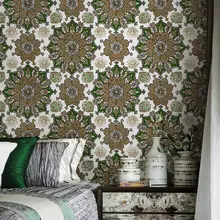 Bedroom Non Adhesive Bohemian Nordic Style TV Background Wall Sticker Living Room Water and Moisture-proof Non-woven Wallpaper