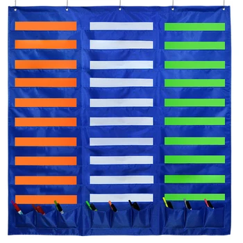 

Multi Pockets Durable Home Office Folder Save Space Document File Organizer Library School Charts Wall Hanging Classroom Pens