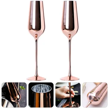 

2Pcs Wine Glass Cup Champagne Cup Drinking Glass Standing Cup Drinking Cups