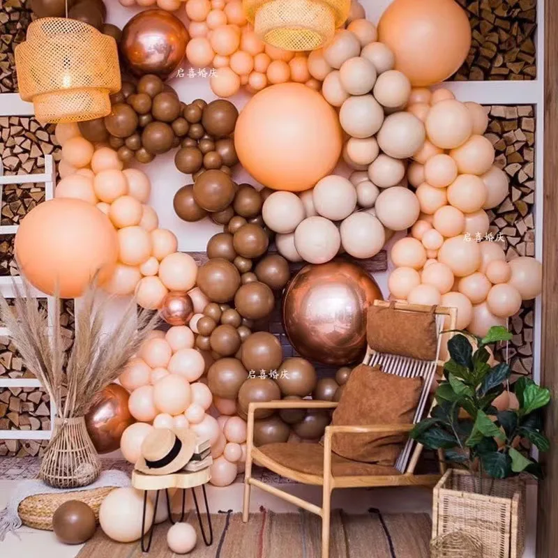 50/30/20/5pcs 18/12/10/ 5inch Coffee Brown Balloons Wedding Balloons