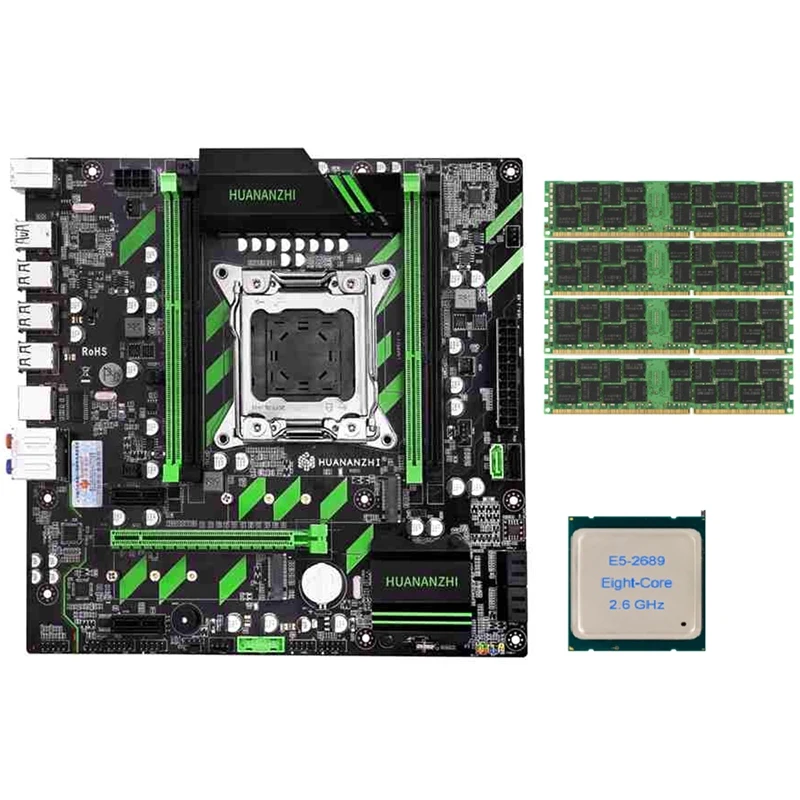 HOT-HUANANZHI X79-ZD3 материнская плата M.2 NVME MATX с процессором Intel Xeon E5 2689 2,5 GHz 4x8GB(32 GB) DDR3 1600MHZ ECC/REG ram