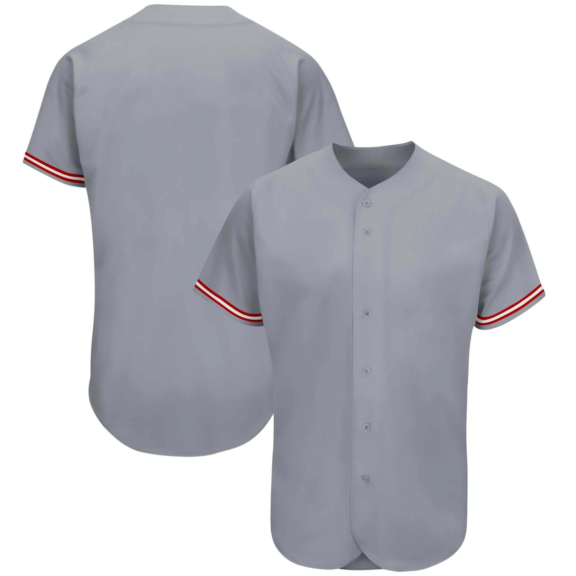Camiseta de béisbol de moda en blanco, lisa, con botones, transpirable, suave, para hombres/niños, para juegos al aire libre/fiestas, talla grande, cualquier color