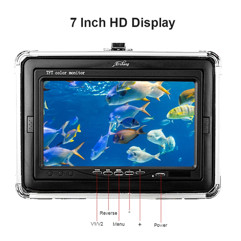 Erchang DV3524E 15 м 1000TVL 7 дюймов монитор 12 шт. светодиодный инфракрасный светильник камера для подводной рыбалки для подледной рыбалки