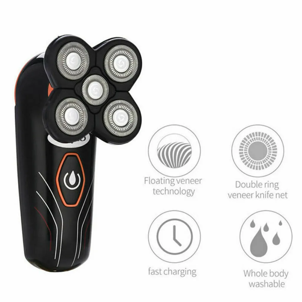 5 головок плавающая мужская электробритва триммер для волос с бородой лысая