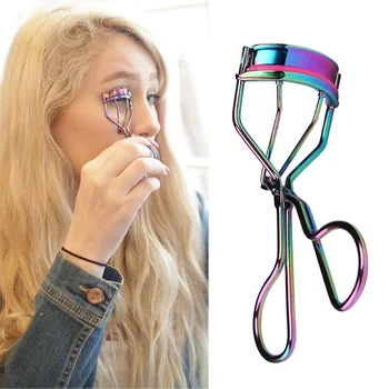 

1PC Rainbow Color Eyelash Curler New Fashion Folding Eyelash Assist Curly Steel Eyelash Curling Clip Cmall Makeup Tools