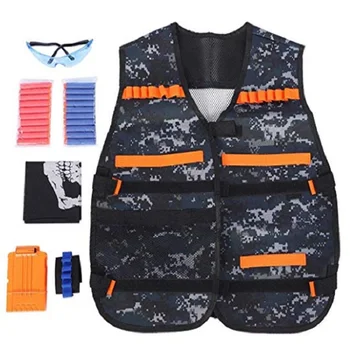 

ChildrenBlack Tactical gun Accessories Waistcoat Ammo Holder Elite Pistol Bullets Toy Clip Darts for Nerf