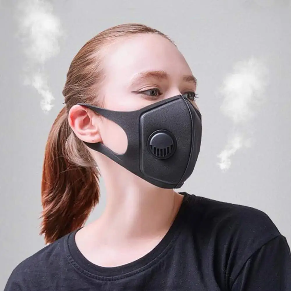 

50Pcs Face Mask Dust Mask Pm2.5 Filter Anti Pollution Mask with respiratory valve protective mouth cover Reusable Mouth Masks