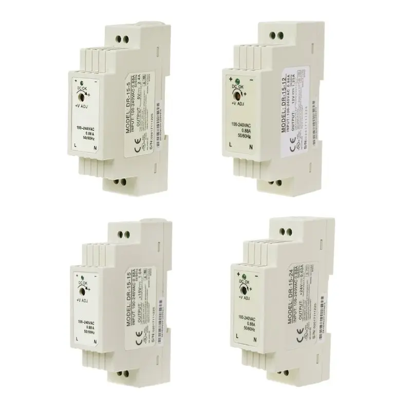 DR-15W промышленные din-рейку импульсный Питание 5V 12V 15V 24V