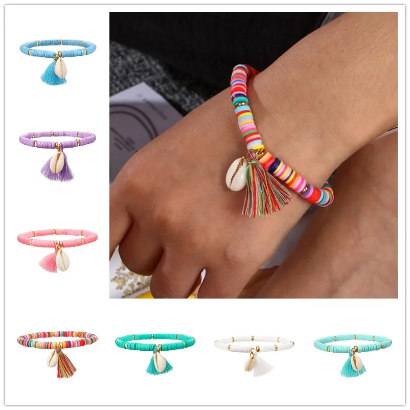 

2019 Women's Bracelet On the Arm New Wristband Tassel Bracelets for Women Bohemian Seashell Bracelet Gift for Best Friend