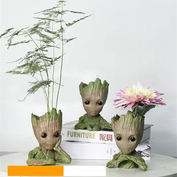 

Tree man baby Groot model toys for kids pen holder home decor creative desktop Ornaments garden potted flowerpot
